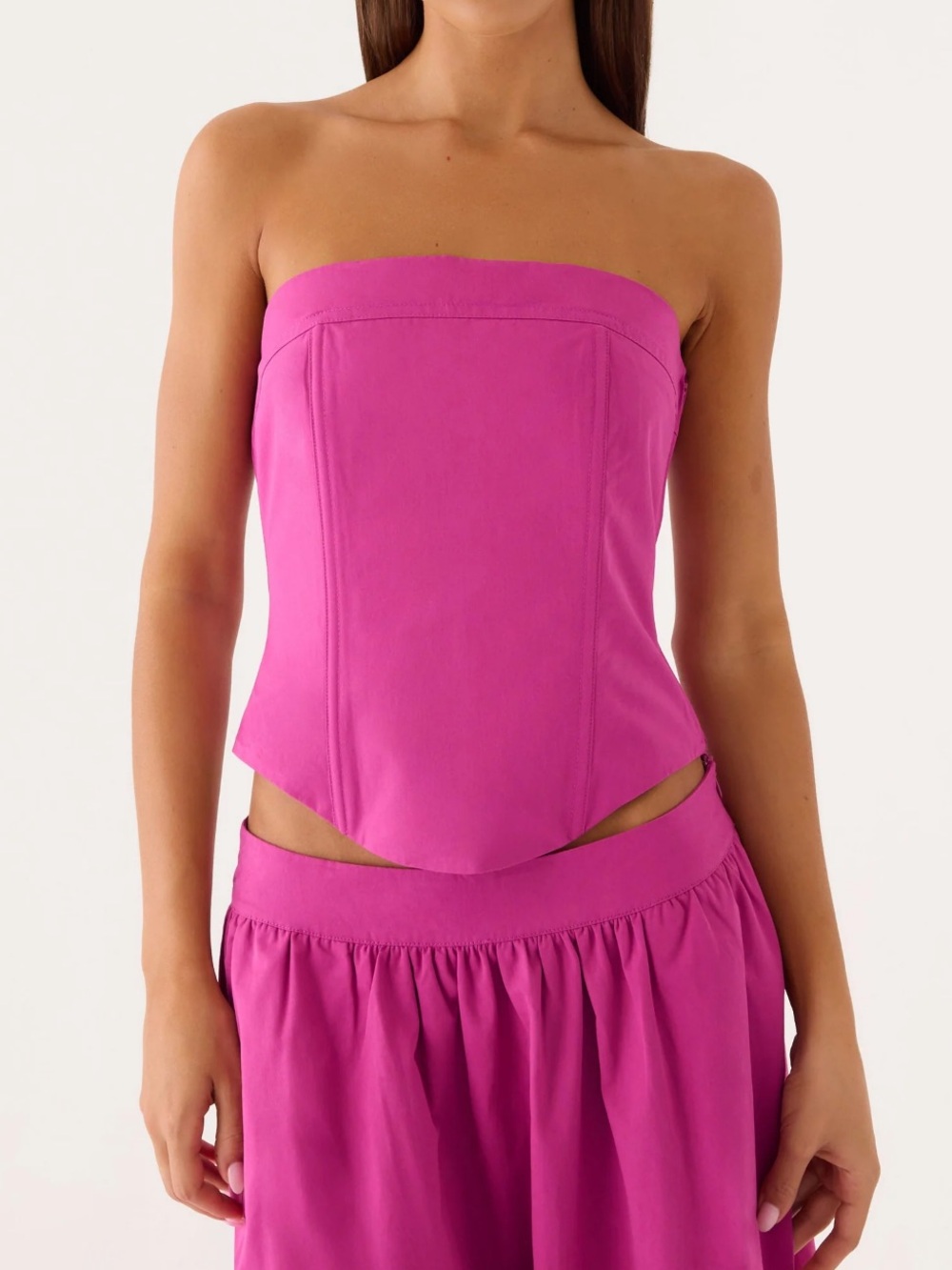 Peopermayo Strapless Fuchsia Bustier Top